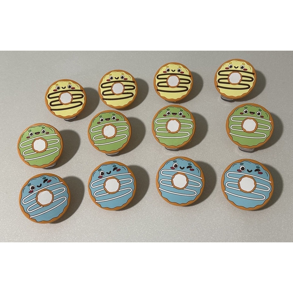 Cook with Color Magnetic Chip Clips 12 Piece Set Of Donut Clip Colorful Utencils